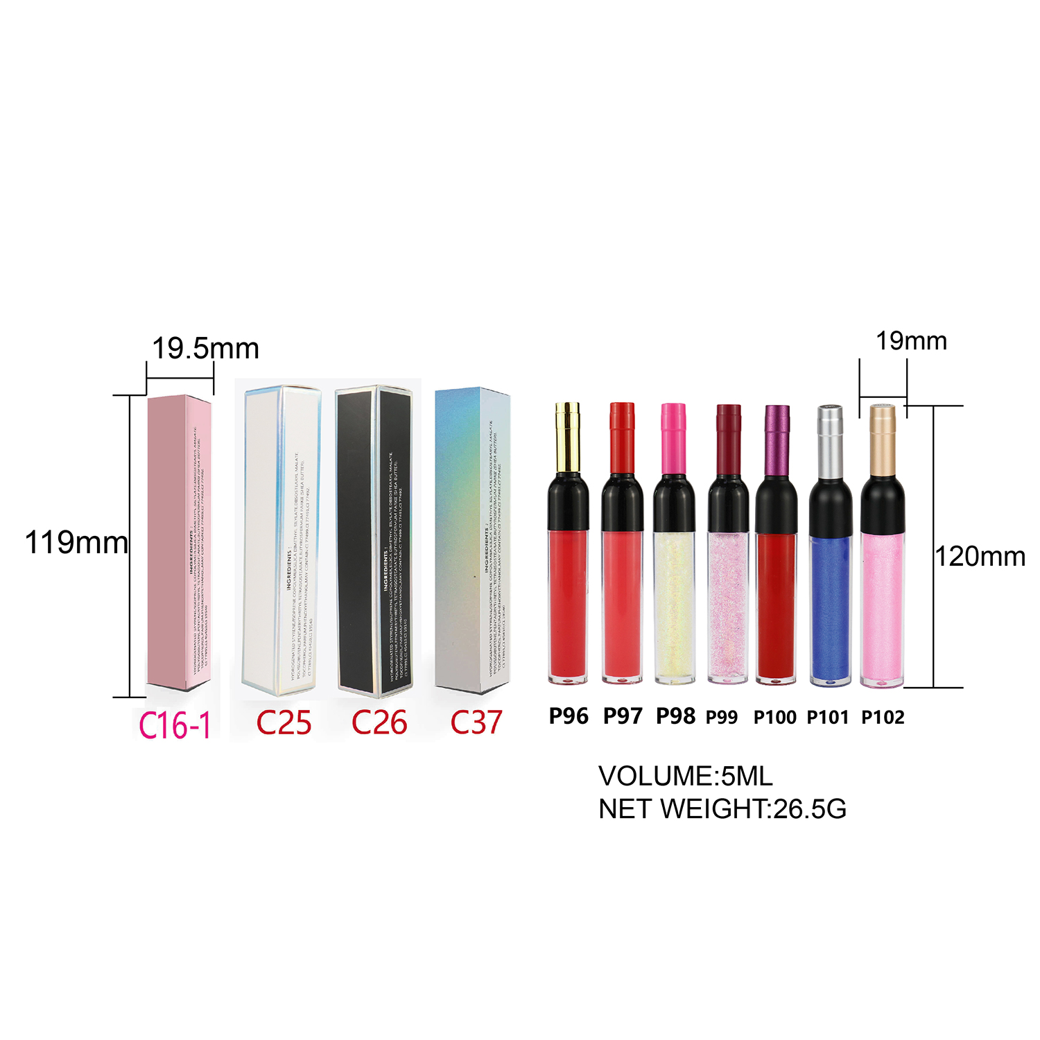 P96 P97 P98 P99 P100 P101 P102 Lip Gloss