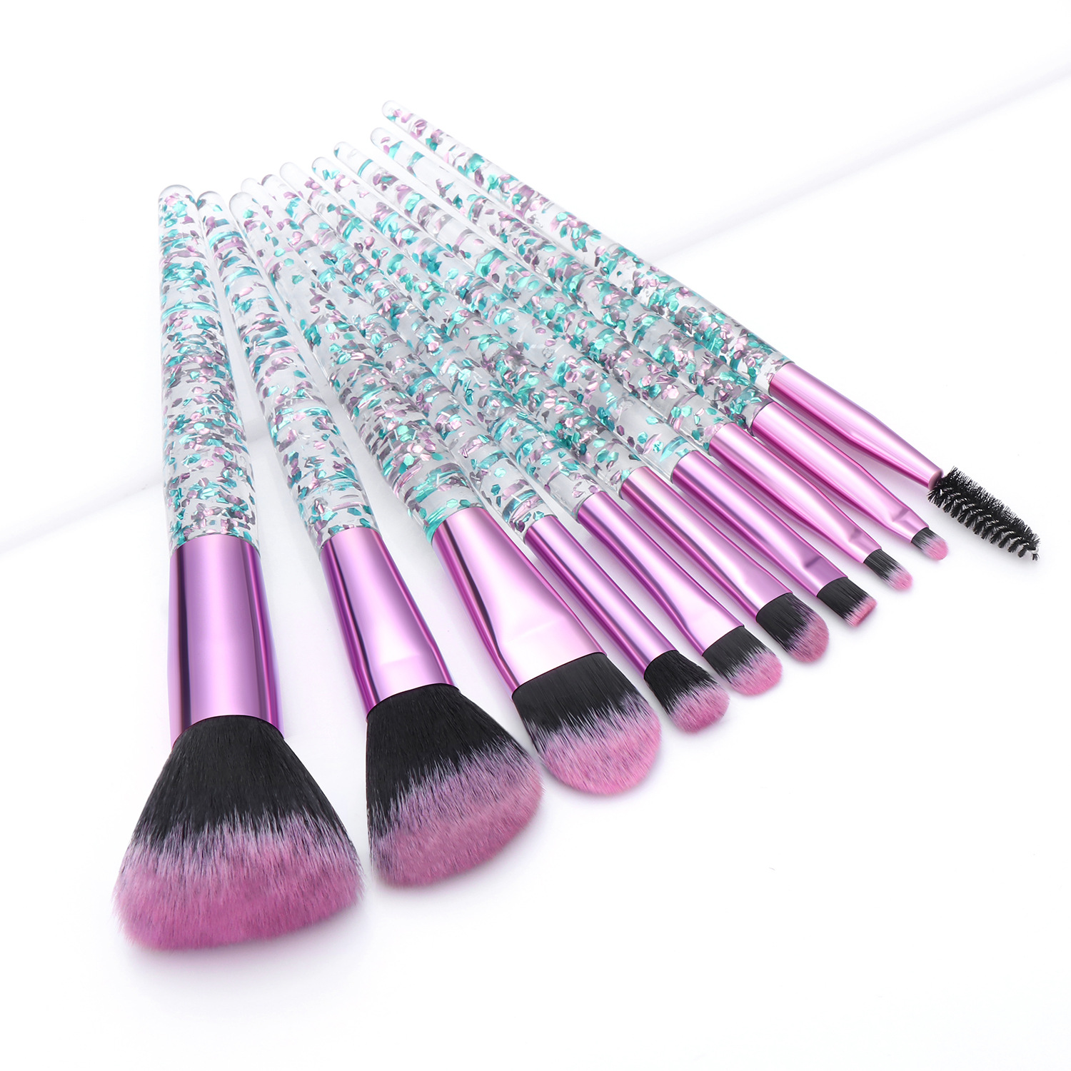 Sequin Quicksilver Makeup Brush Set