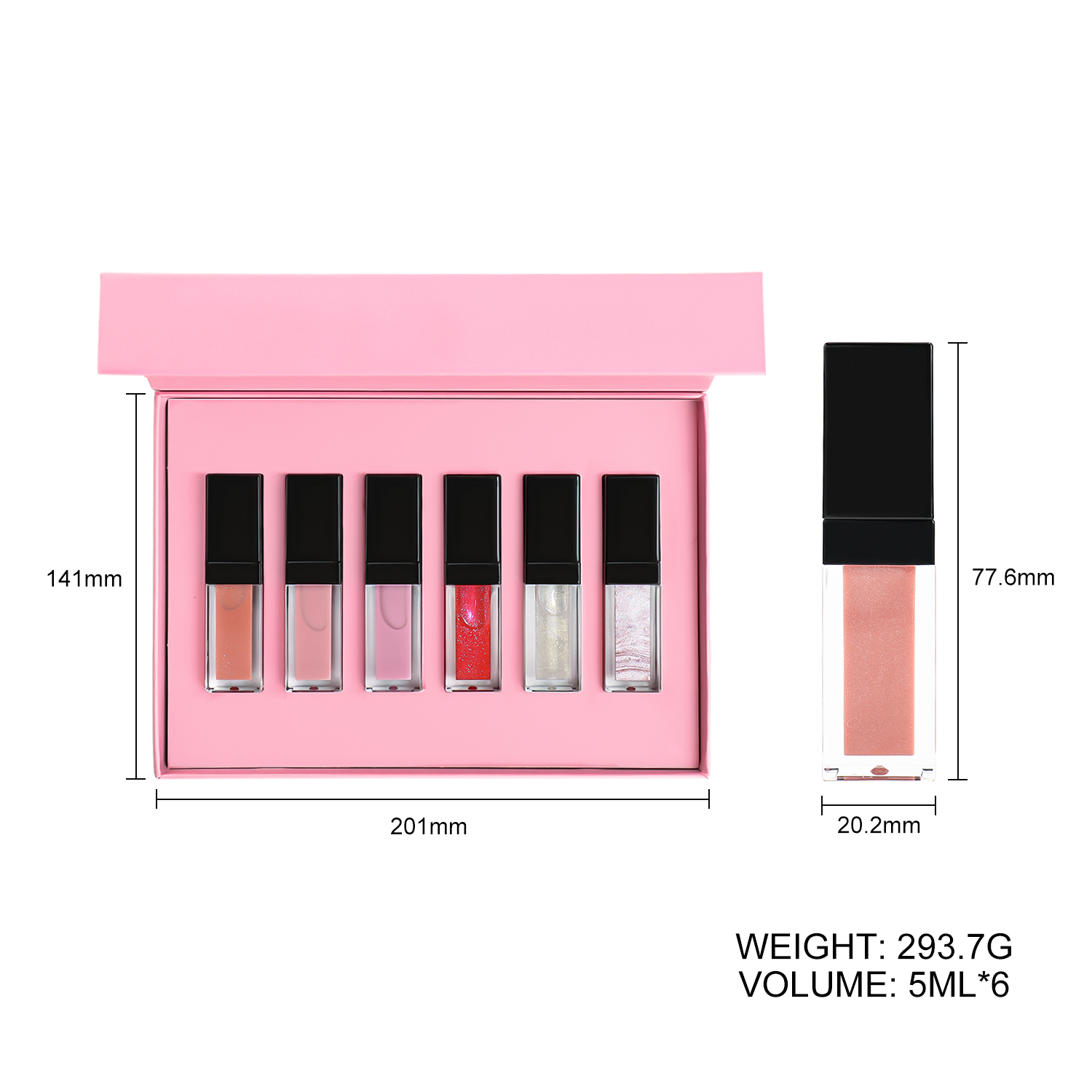 6 Shades Lip Gloss Set