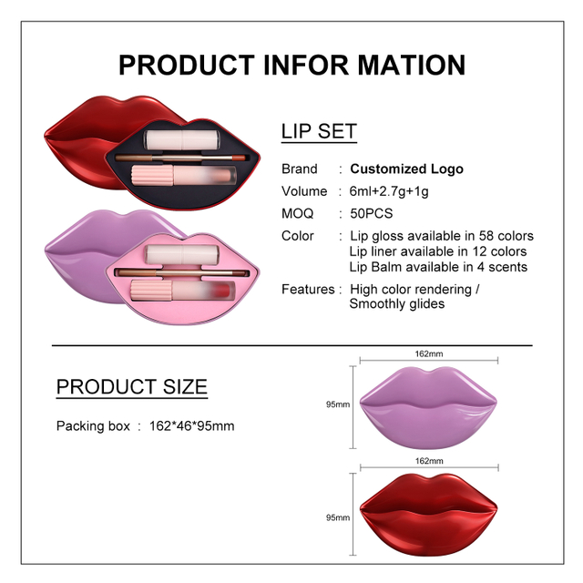 VP46 VP46-1 Lip Set 3PK