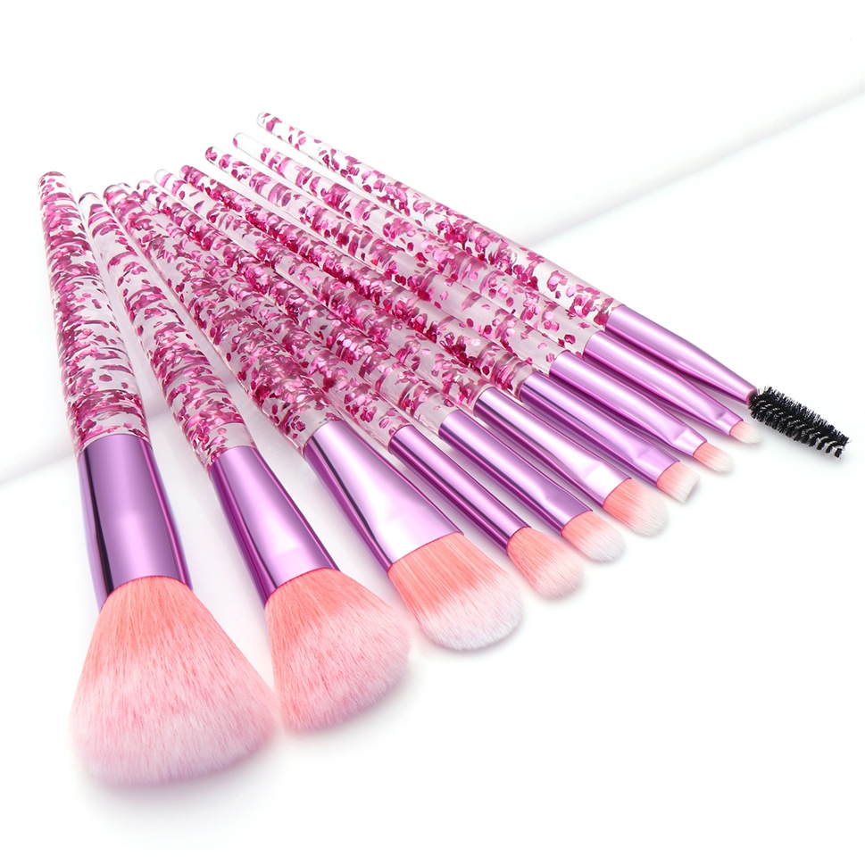 Sequin Quicksilver Makeup Brush Set