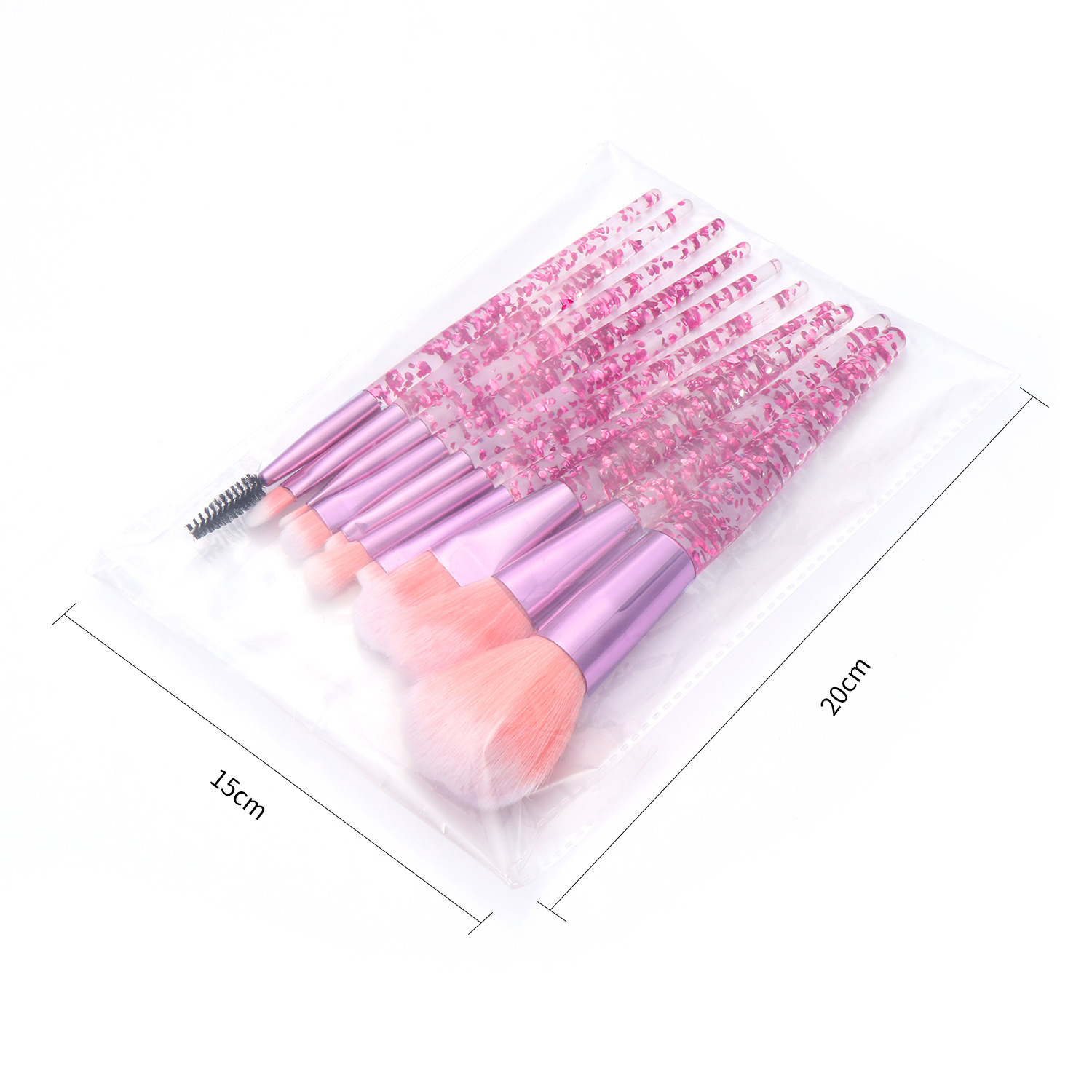 Sequin Quicksilver Makeup Brush Set