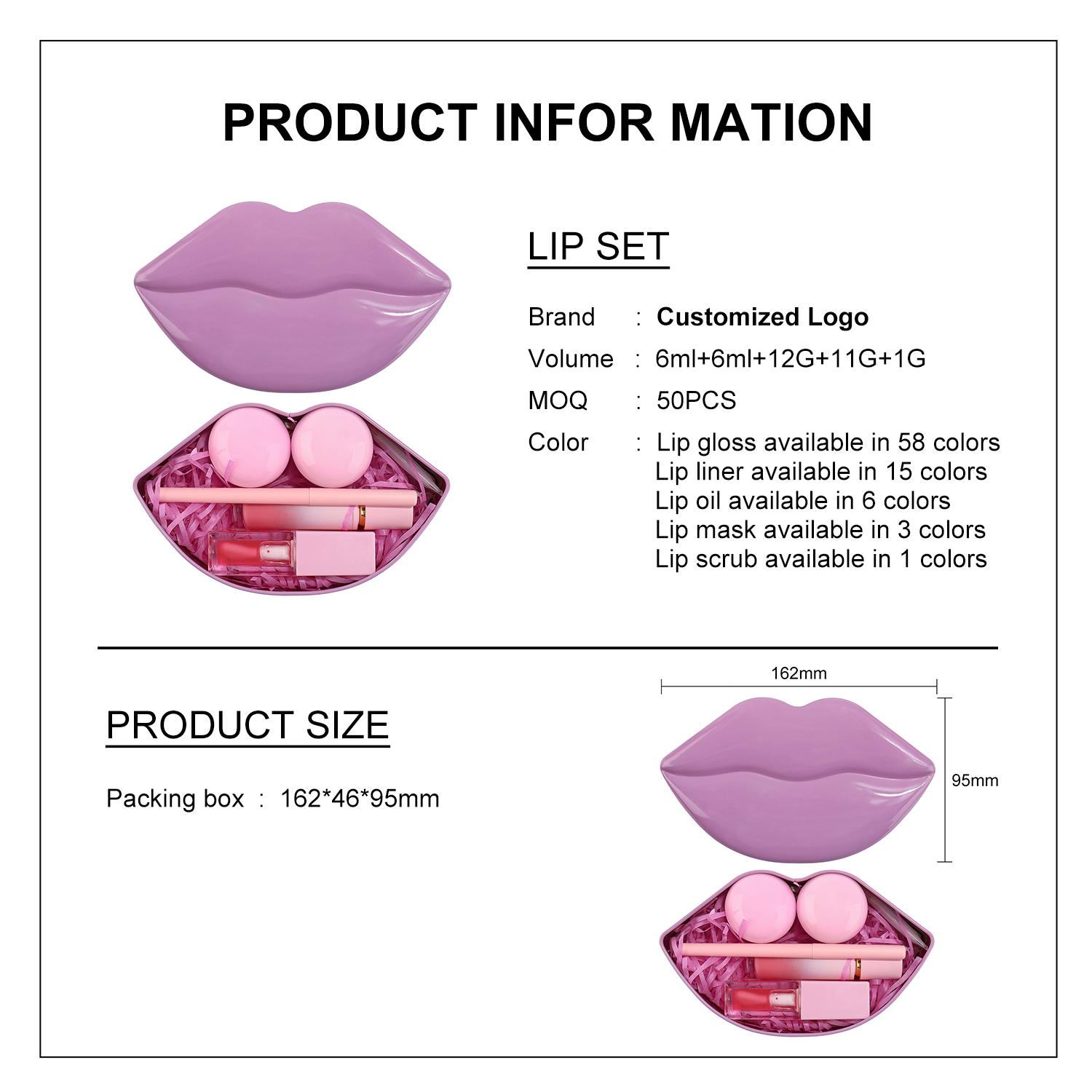 VP46 VP46-1 Lip Set 5PK